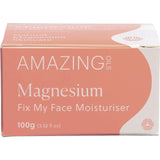 Magnesium Fix My Face Moisturiser - 100g by Amazing Oils in peach and white box from New Arrivals skincare collection