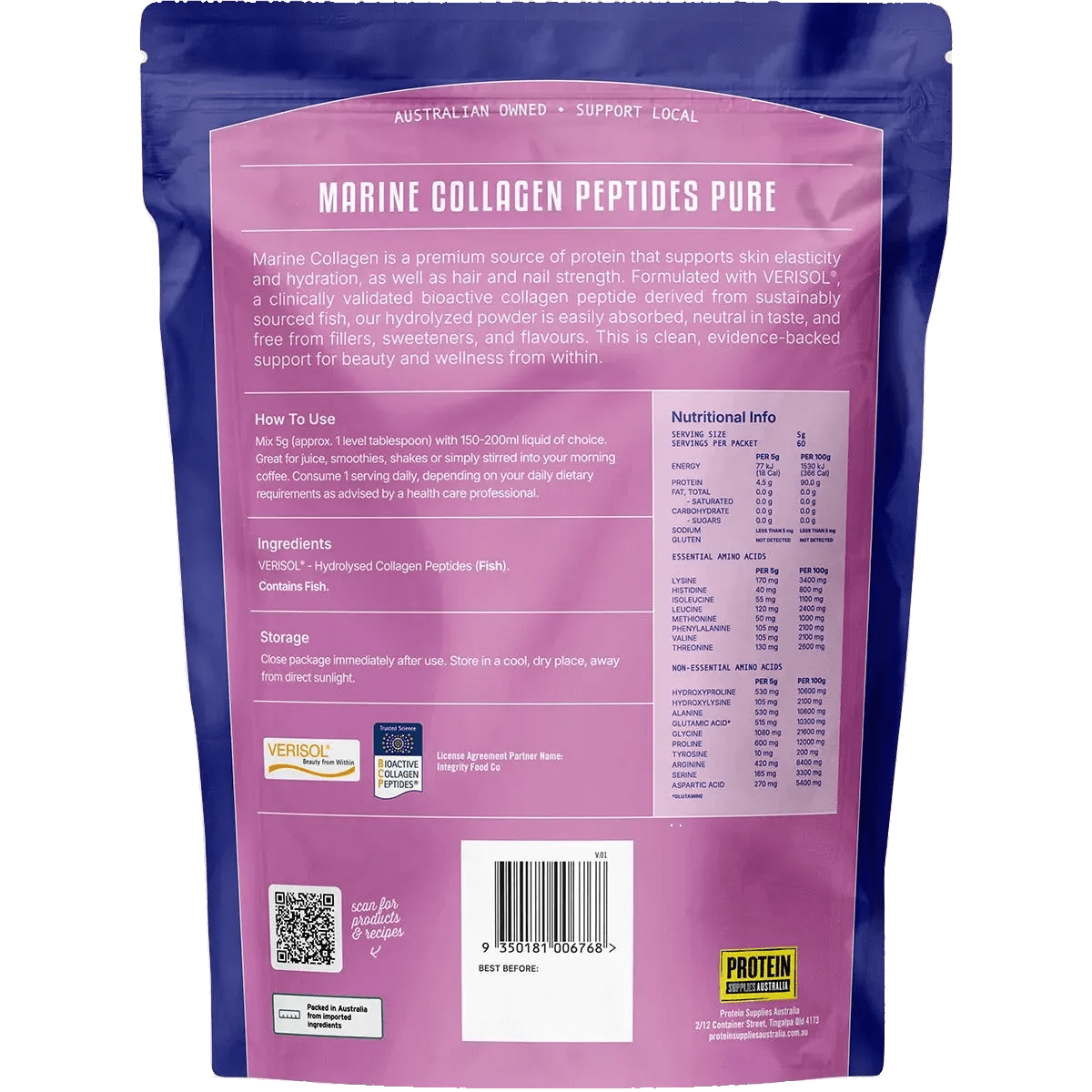Marine Collagen Peptides Unflavoured - 300g