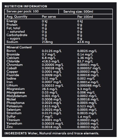 Mineral Rich Electrolyte Water - Concentrate - 500ml