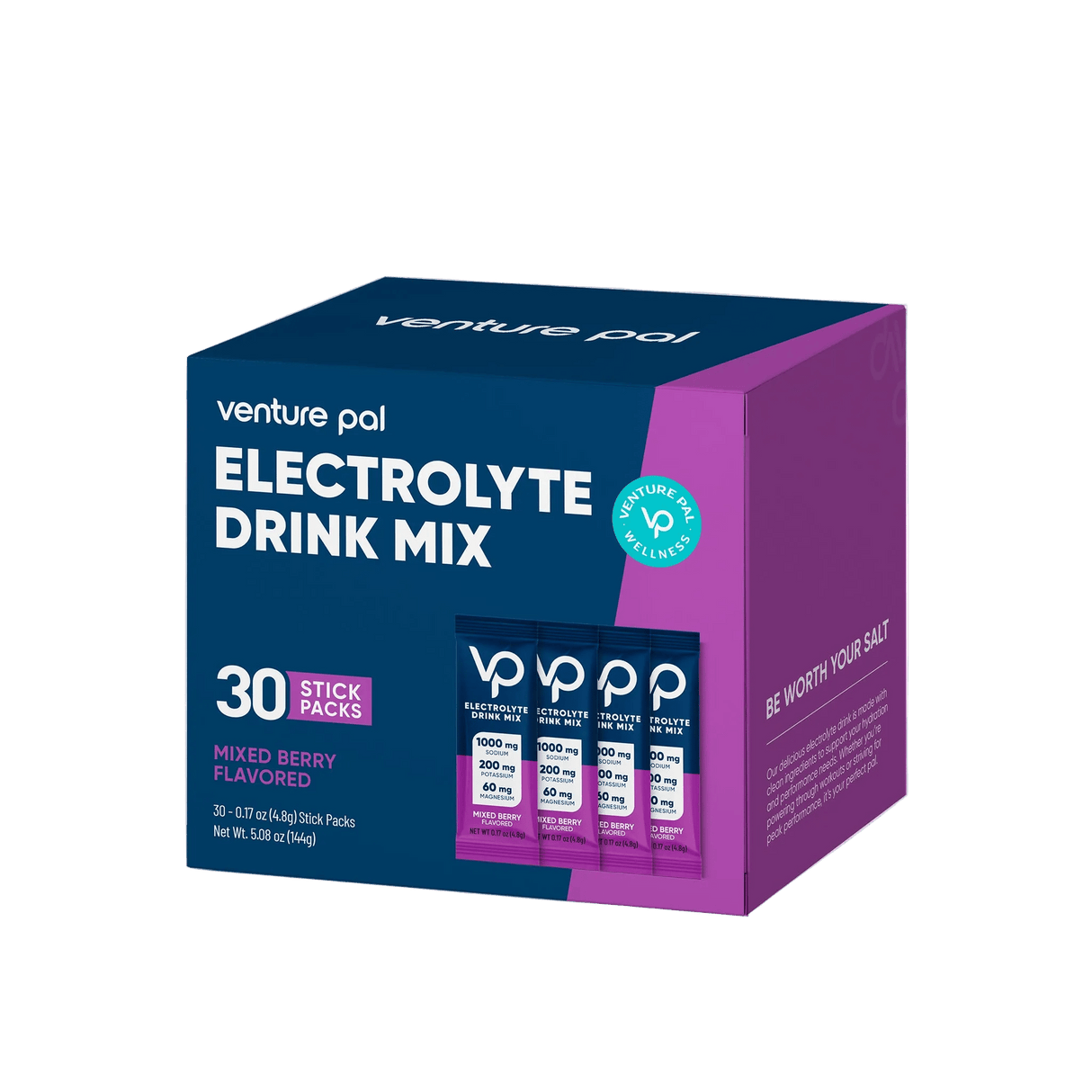 Mixed Berry Electrolyte Drink Mix - 30 Sticks by Venture Pal, hydration powder from Drinks and Electrolytes collections.