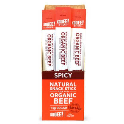Organic Beef Stick - Spicy - Box of 20 - Yo Keto
