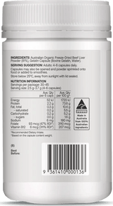 Organic Grass - fed Beef Liver - 180 Capsules - Yo Keto
