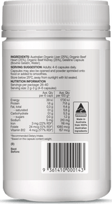 Organic Grass-fed Beef Organ Complex - 160 Capsules