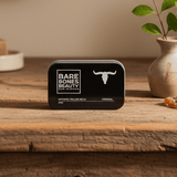 Original Tallow Balm in rustic bathroom with frankincense