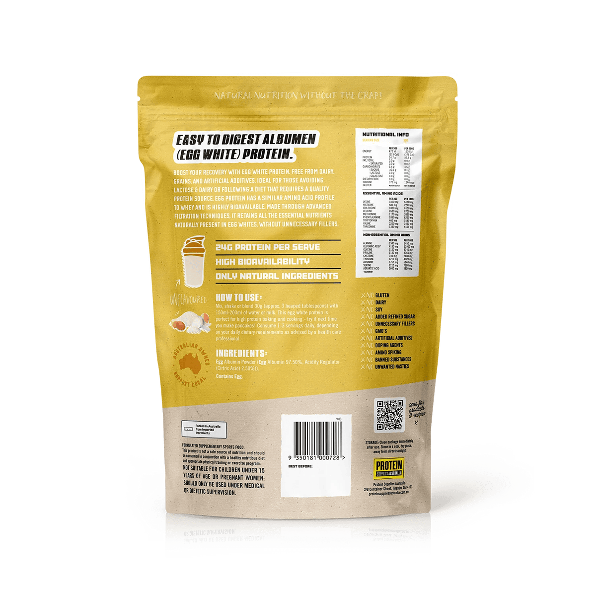 Paleo Pro Pure Egg White Protein - 400g