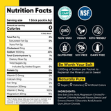 Nutrition facts label for Pineapple Electrolyte Drink Mix - 30 Sticks by Venture Pal with natural, vegan, gluten-free features.