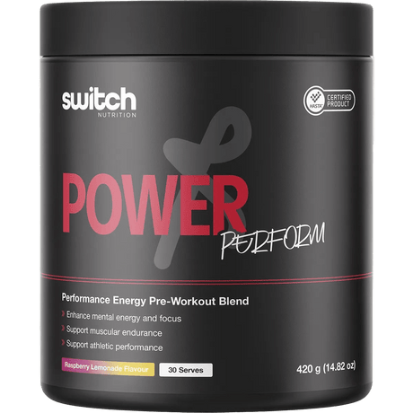 Power Perform Pre - Workout Blend Raspberry Lemonade - 30 Serves - Yo Keto