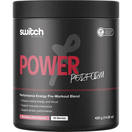 Power Perform Pre - Workout Blend - Strawberry Kiwi - 30 Serves - Yo Keto