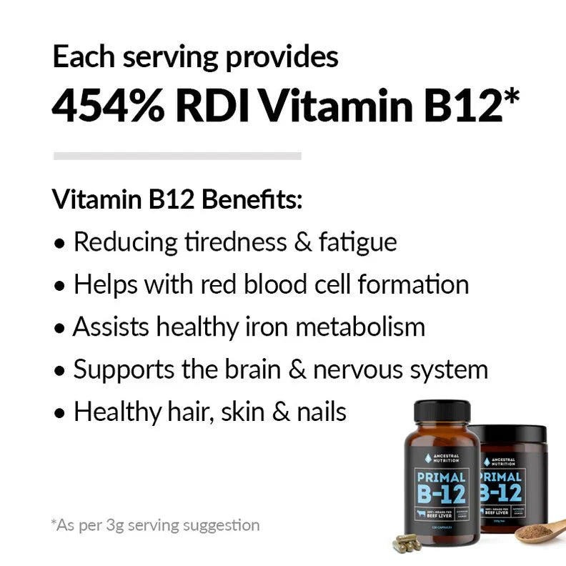 Primal B12 Capsules - 120 Capsules - Sup Yo