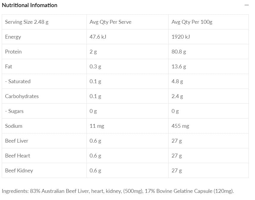 Primal Multi Grass-Fed Beef Organ Capsules - Yo Keto