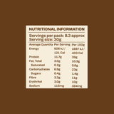 Nutritional information for Protein Cereal - Chocolate Flavour - 250g by Low Carb Emporium, keto-friendly with 11.7g protein per serving