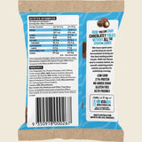 Back of Milk Choc Coated Nut Pack by Vitawerx showing nutrition facts, ingredients, and product highlights.