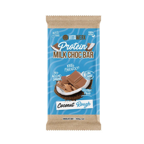 Protein Milk Choc Coconut Rough Bar - 100g - OLD recipe - Yo Keto