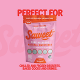 Pure Allulose Natural Sweetener Granules - 500g by Saweet Way in vibrant pink packaging with usage suggestions.