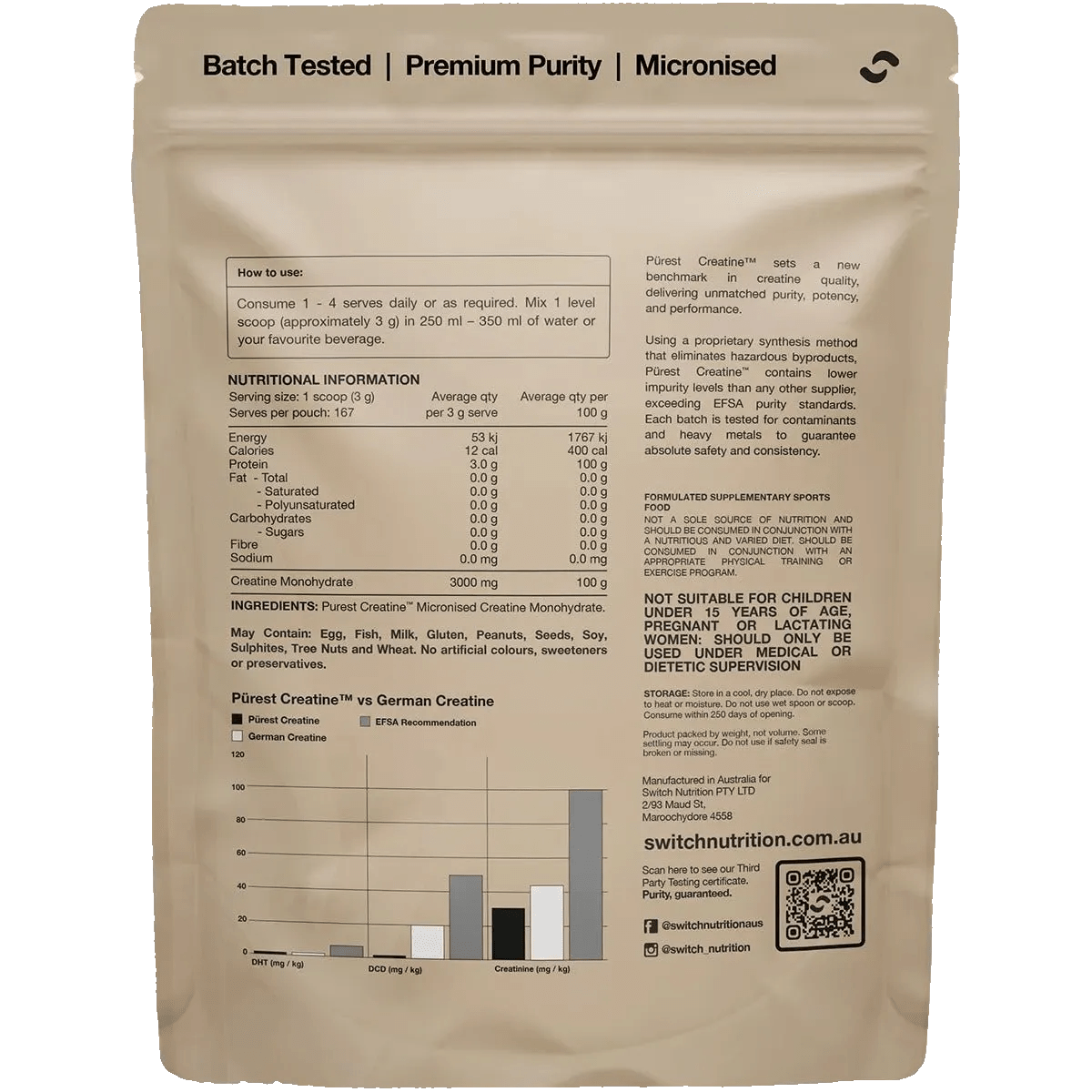 Purest® Creatine Monohydrate 500g