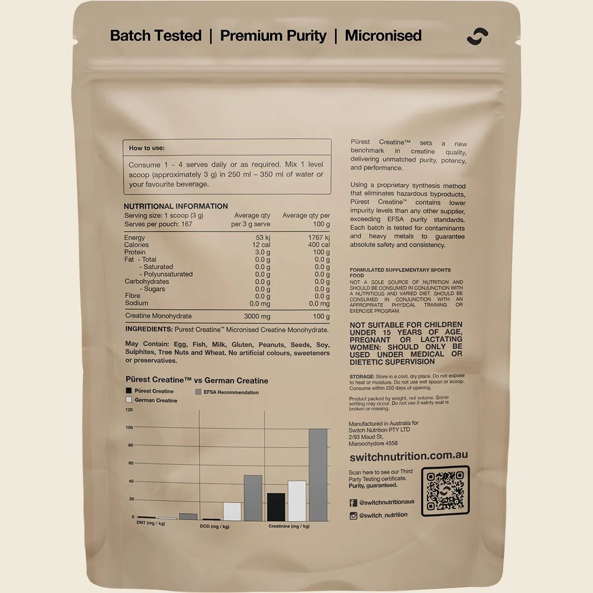 Purest® Creatine Monohydrate 500g