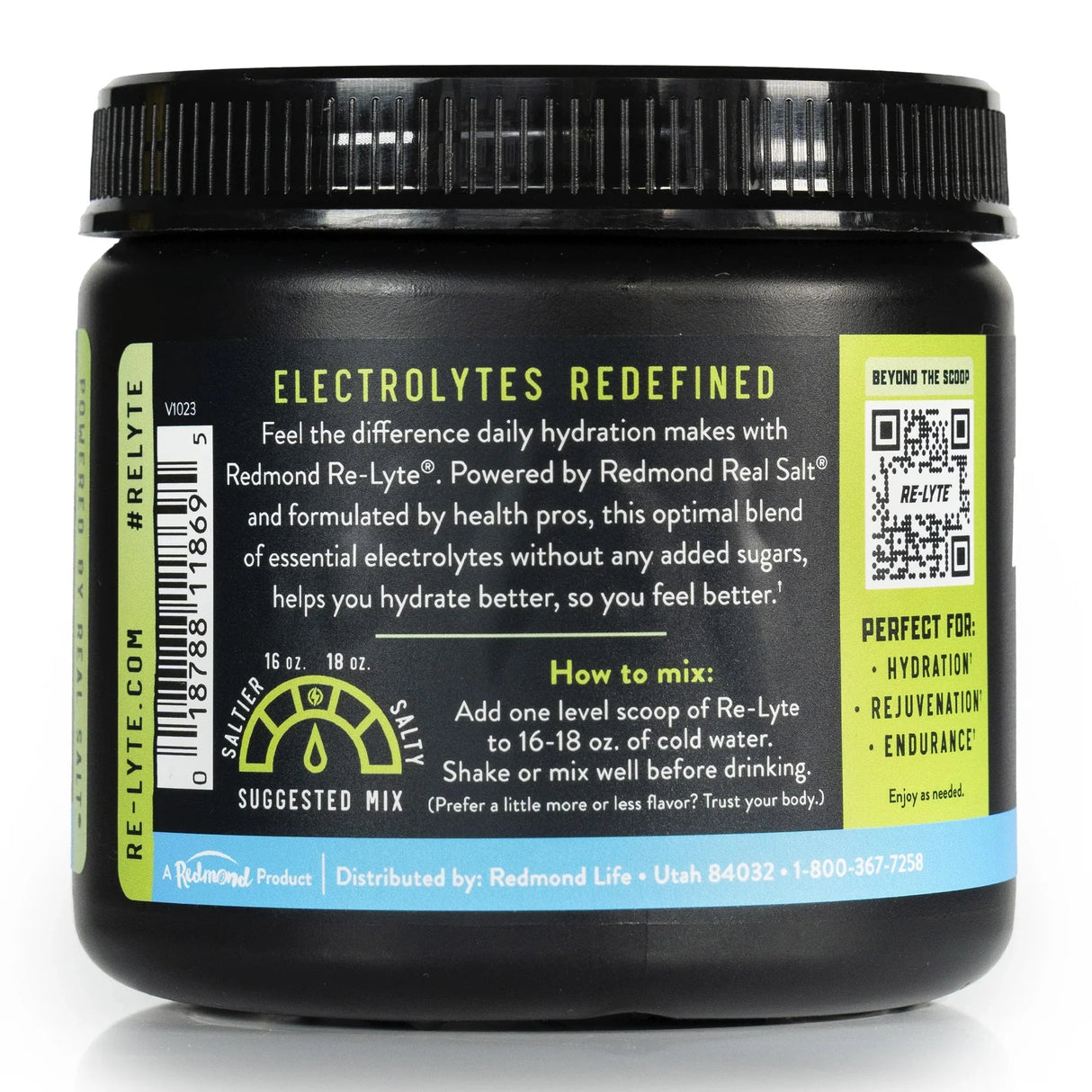 Re-Lyte Electrolyte Mix - Mojito - Tub - 60 Serves - Limited Edition in black container with hydration and endurance benefits text.