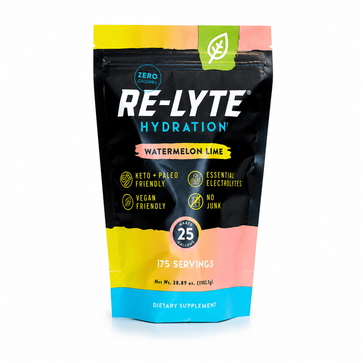 Re-Lyte Hydration - Watermelon Lime - Bulk Pouch - 175 Servings