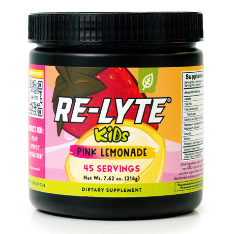 Re - Lyte Kids Hydration - Pink Lemonade - Tub - 45 Serves - Sup Yo