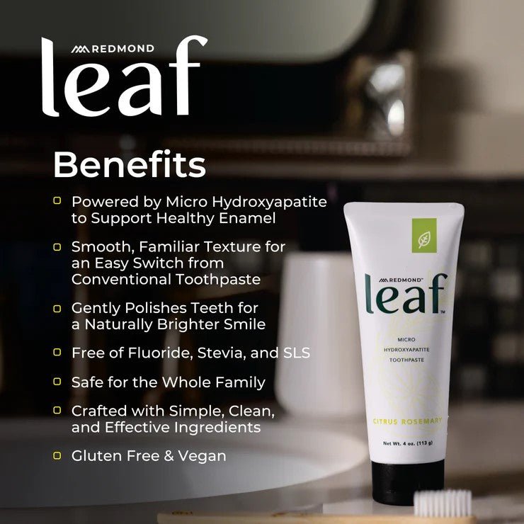 Redmond Leaf Toothpaste - Citrus Rosemary - 113g