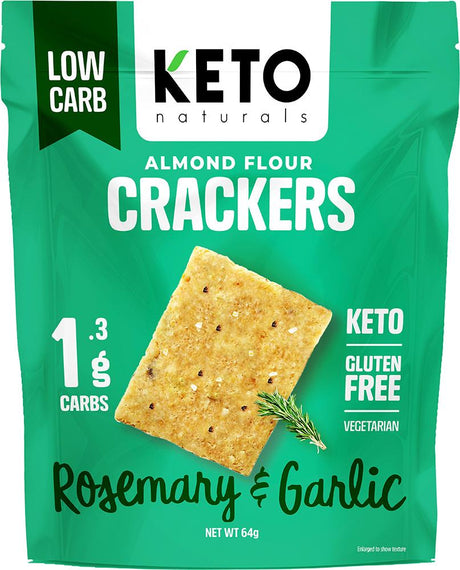 Rosemary & Garlic Almond Flour Crackers - Yo Keto