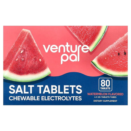 Venture Pal Salt Tablets - Watermelon - 40 Serves, chewable electrolytes for hydration, part of Drinks and Electrolytes collections