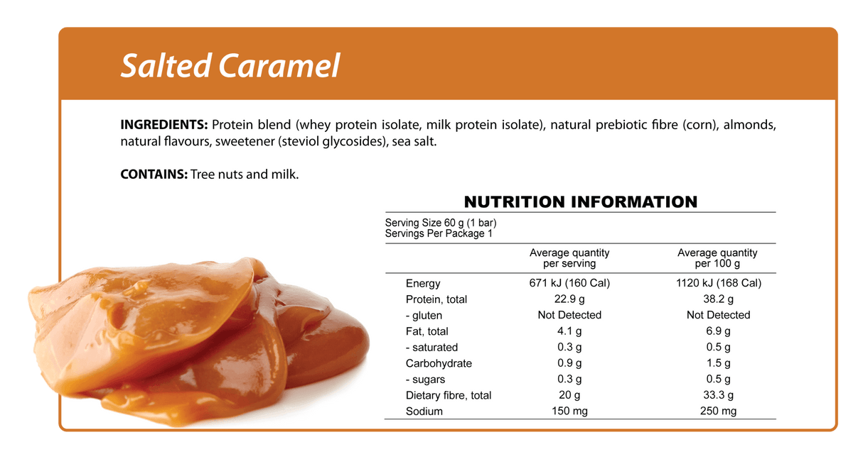 Salted Caramel Smart Protein Bar-Bar-Yo Keto