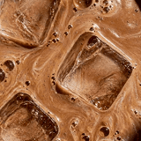 Close-up view of iced chocolate drink with creamy swirls, representing Sodii's Salty Chocolate - 30 Serve Tub, a keto-friendly low carb beverage.