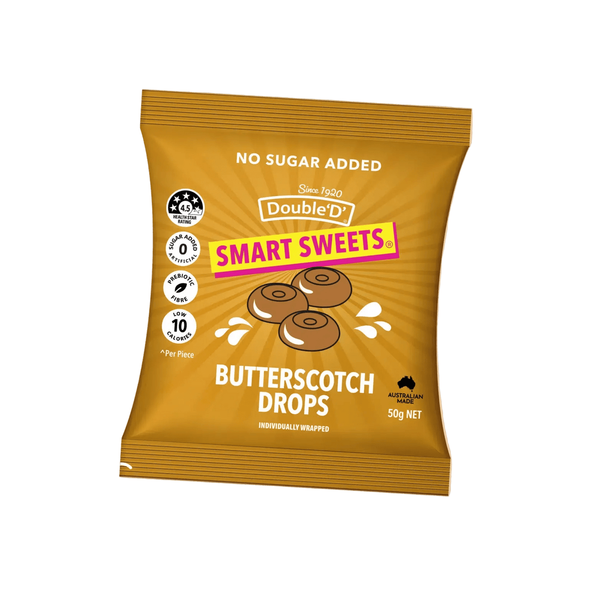 Smart Sweets - Butterscotch Drops - 50g