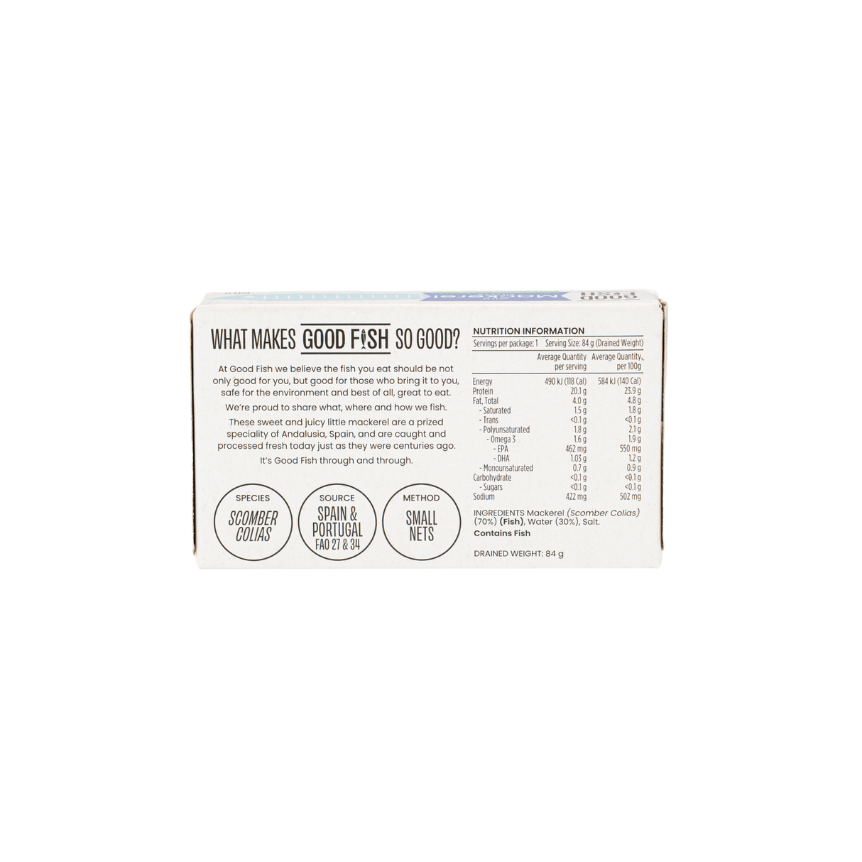 Spanish Mackerel in Natural Water - 120g Can