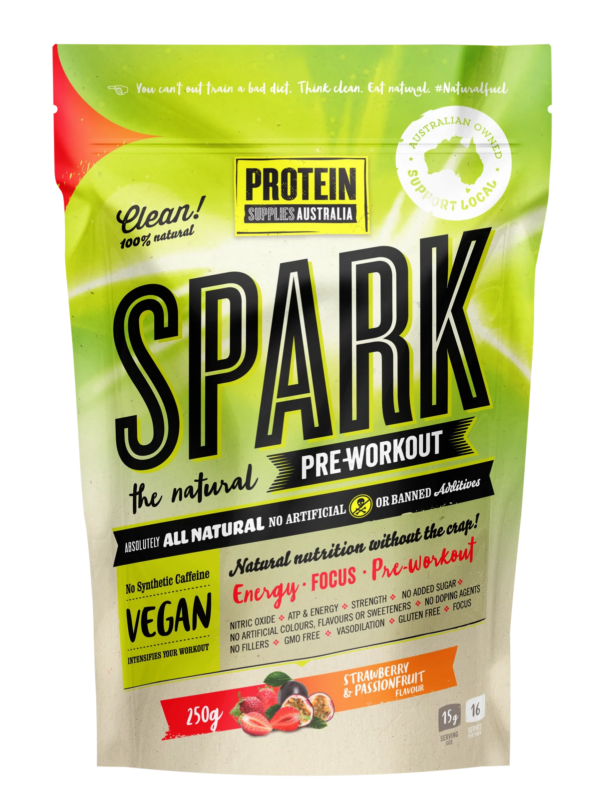 Spark Pre-workout - Strawberry Passionfruit - 250g - Sup Yo