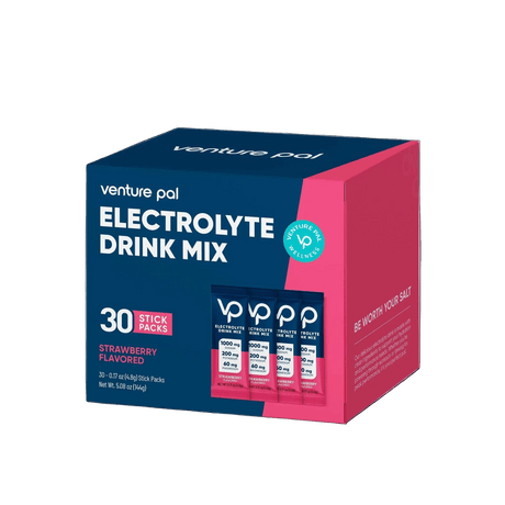 Strawberry Electrolyte Drink Mix - 30 Sticks by Venture Pal, hydration powder from Drinks, Electrolytes, Low Carb collection