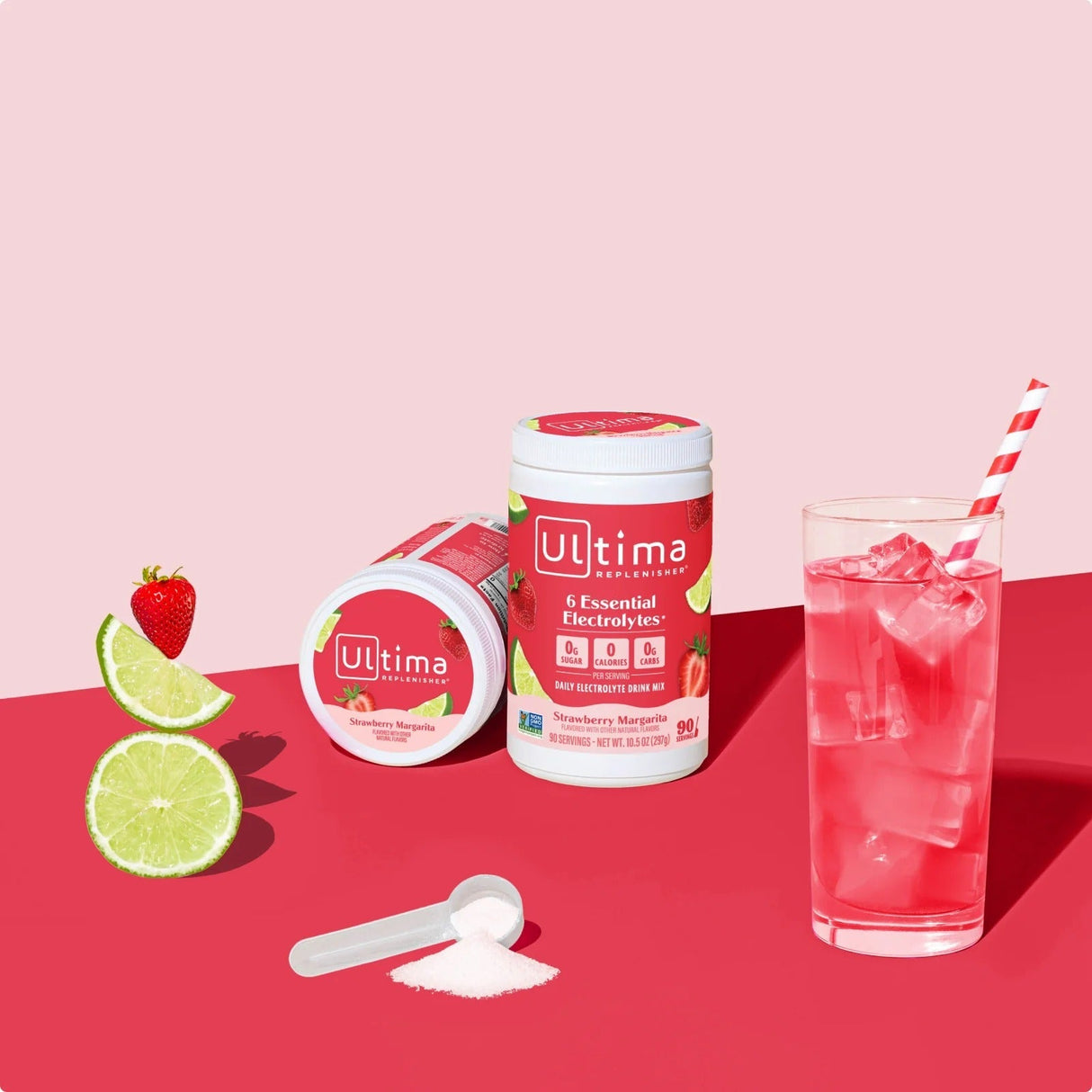 Strawberry Margarita Electrolyte Drink Mix - 90 Serves