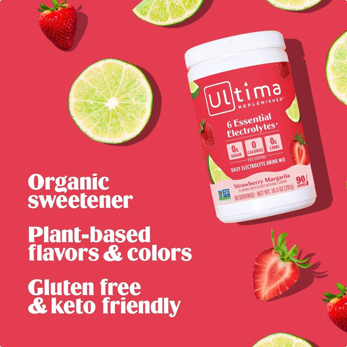 Strawberry Margarita Electrolyte Drink Mix - 90 Serves