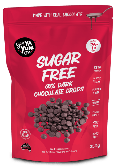 Sugar Free 65% Dark Chocolate Chips - 250g - Yo Keto