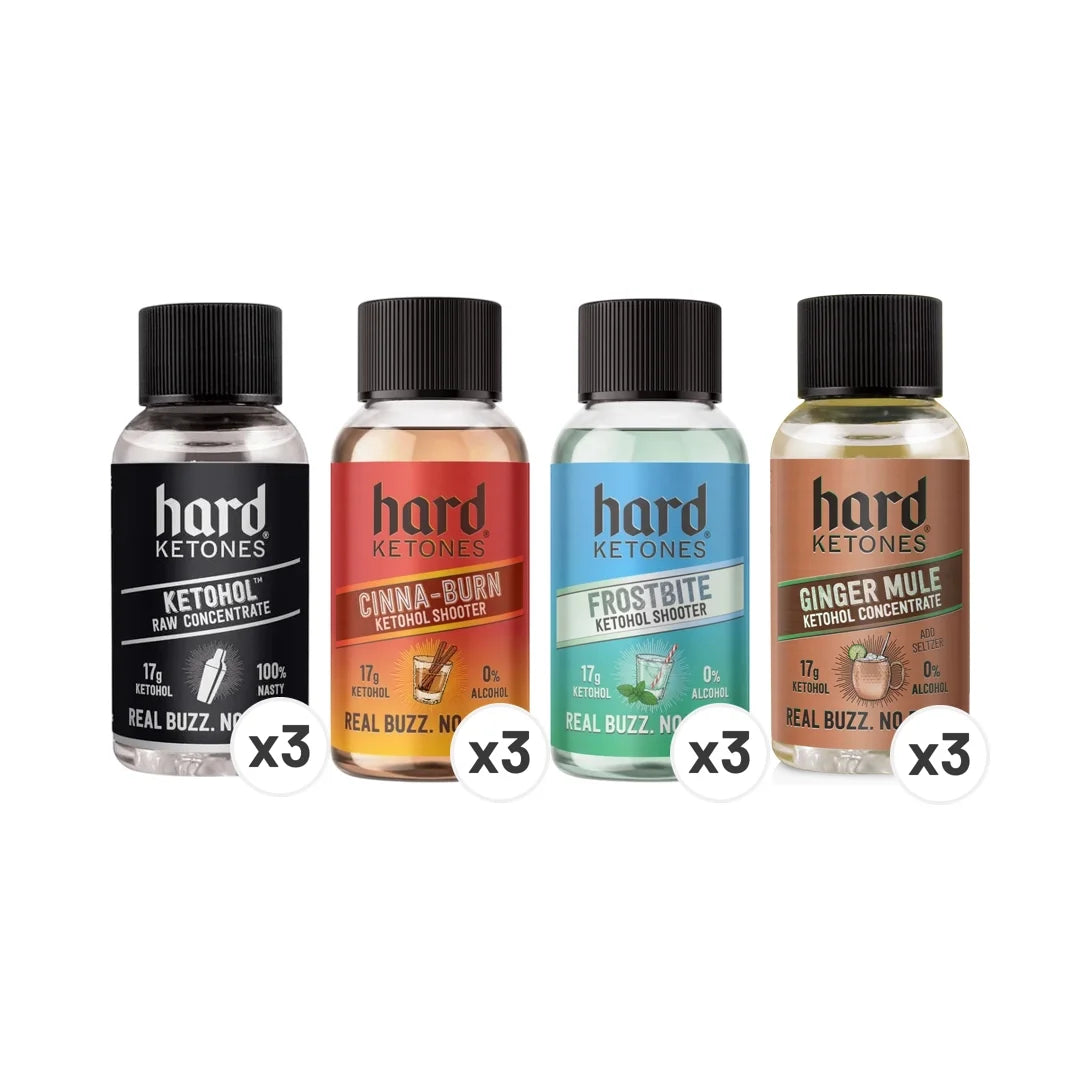 Ketohol Variety 12 Pack - 17g Ketohol - 0% Alcohol