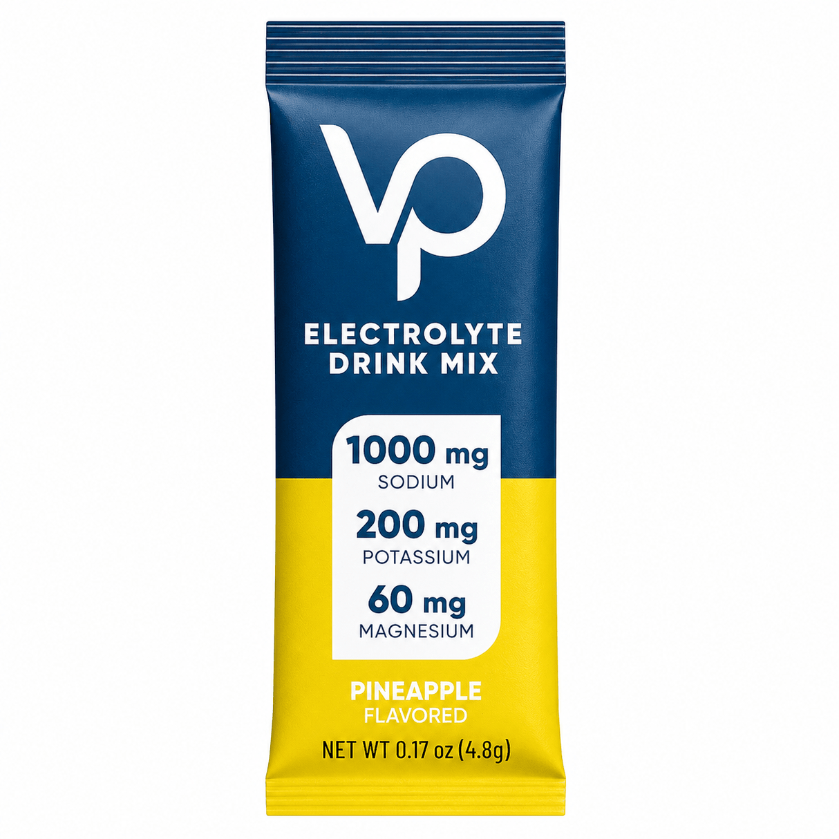 Venture Pal - Single Stick electrolyte drink mix packet in pineapple flavor with sodium, potassium, and magnesium content.