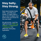 Venture Pal - Single Stick electrolyte powder highlights 1000 mg sodium, magnesium, and potassium for keto and low carb hydration during intense workouts.