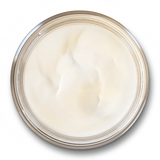 Whipped Tallow - Face And Body Balm - Lemongrass - 80g by Handmaid with smooth creamy texture in transparent jar
