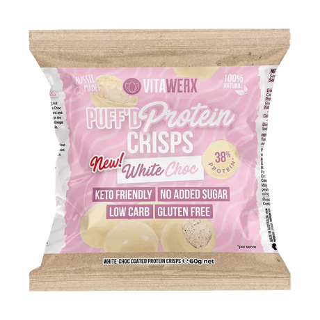 White Choc Puff'd Protein Crisps - Sup Yo