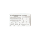 Back of Wild Alaskan Salmon Fillets in Natural Water - 120g Can by Good Fish showing nutrition facts and product details.