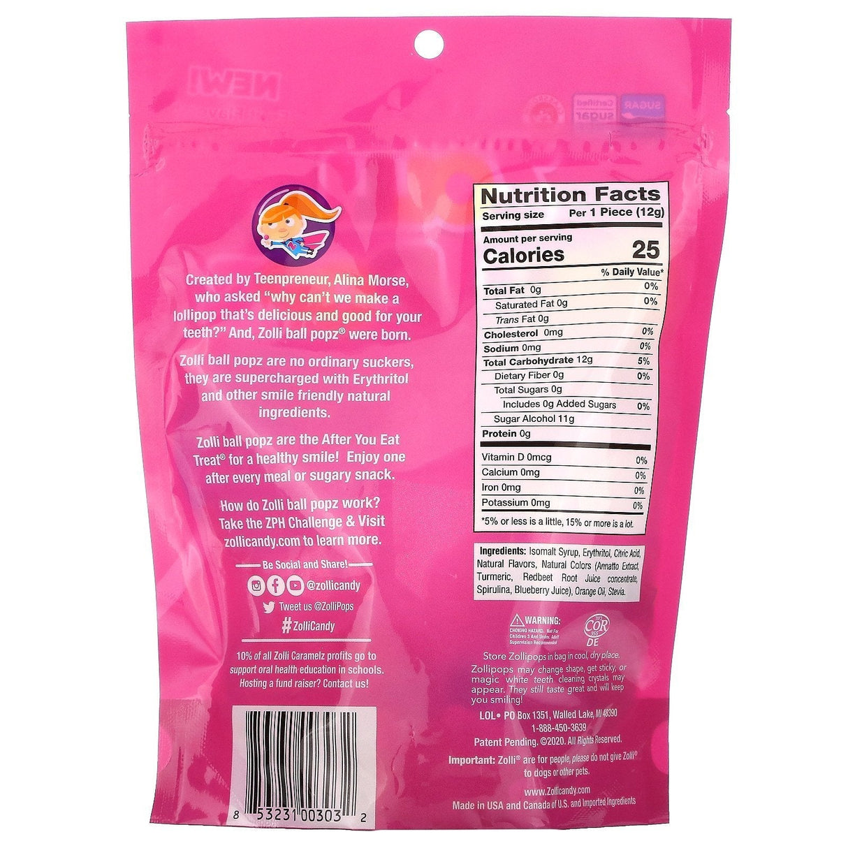 Zolli Ball Popz - Fruit - 10-12 Lollies - Sup Yo