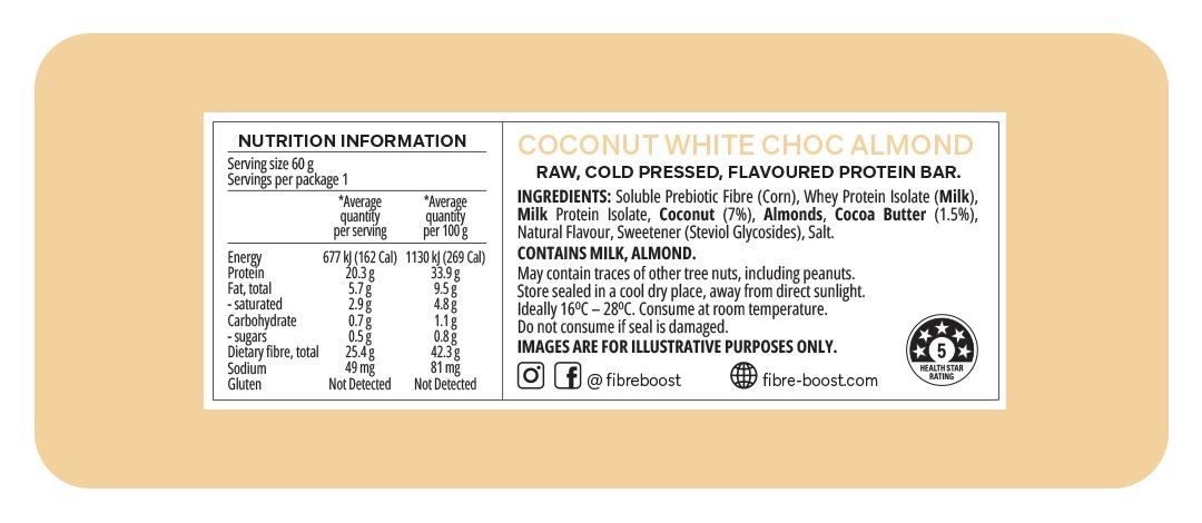 Coconut White Choc Almond Protein Bar - Sup Yo