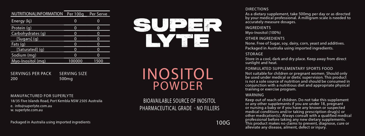 Inositol Powder - 100g - Sup Yo