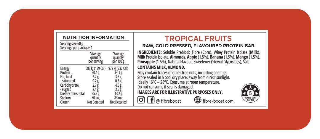 Tropical Fruits Protein Bar - Sup Yo